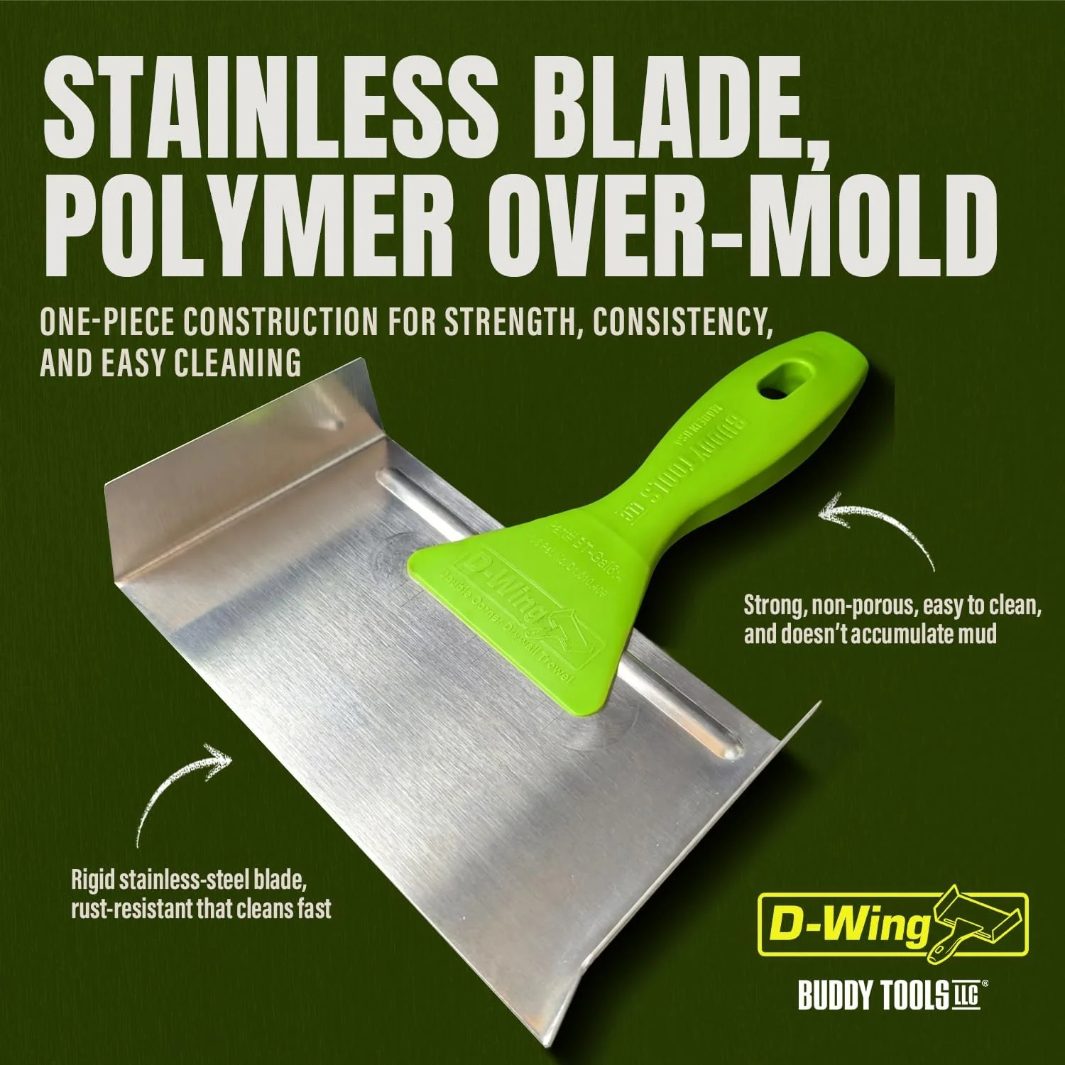 Buddy Tools D-Wing Corner Trowel – 7.5” - Image 4