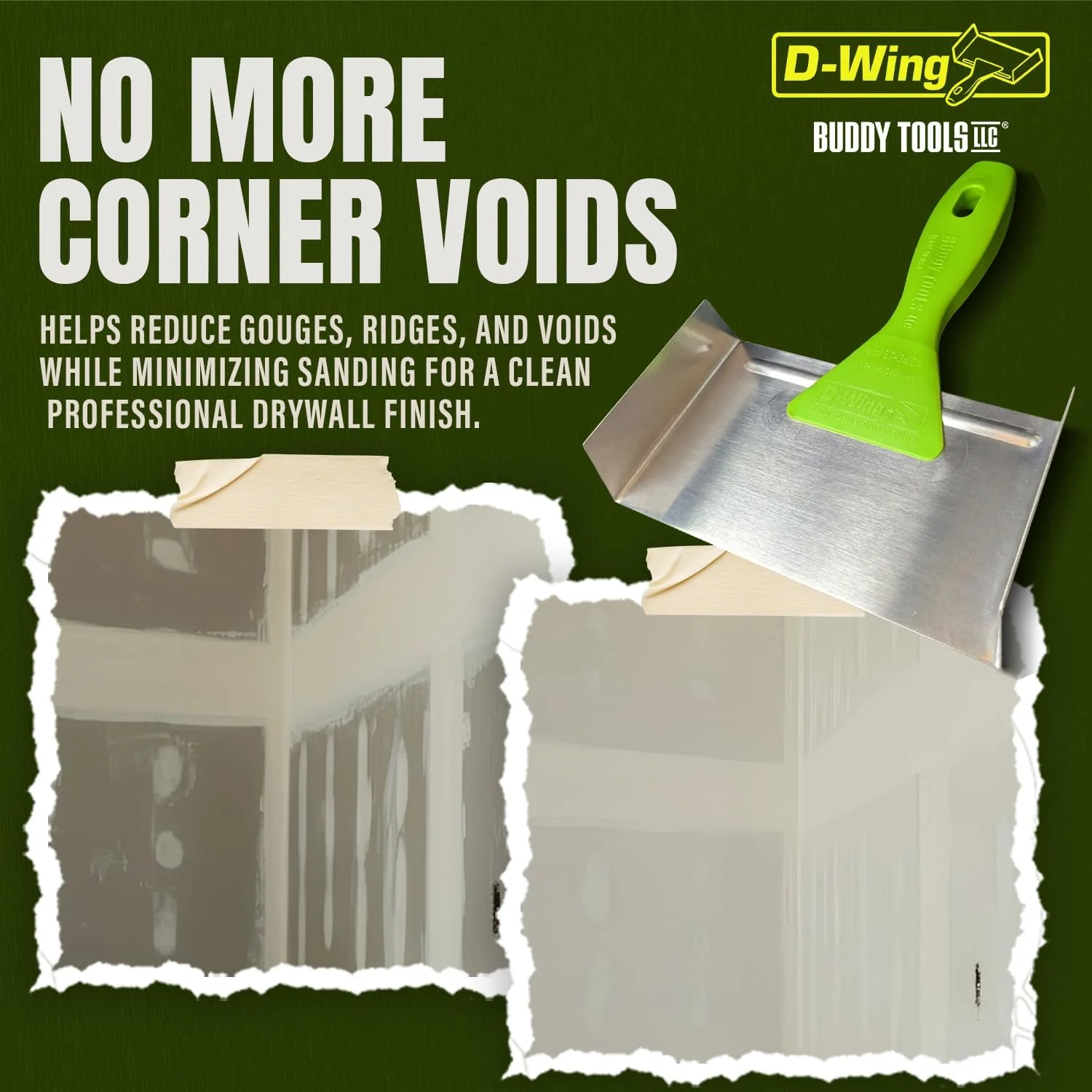 Buddy Tools D-Wing Corner Trowel – 7.5” - Image 5
