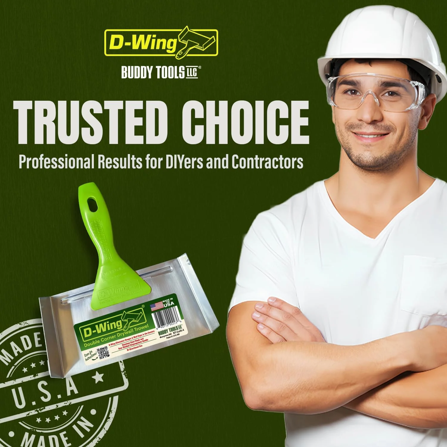 Buddy Tools D-Wing Corner Trowel – 7.5” - Image 7