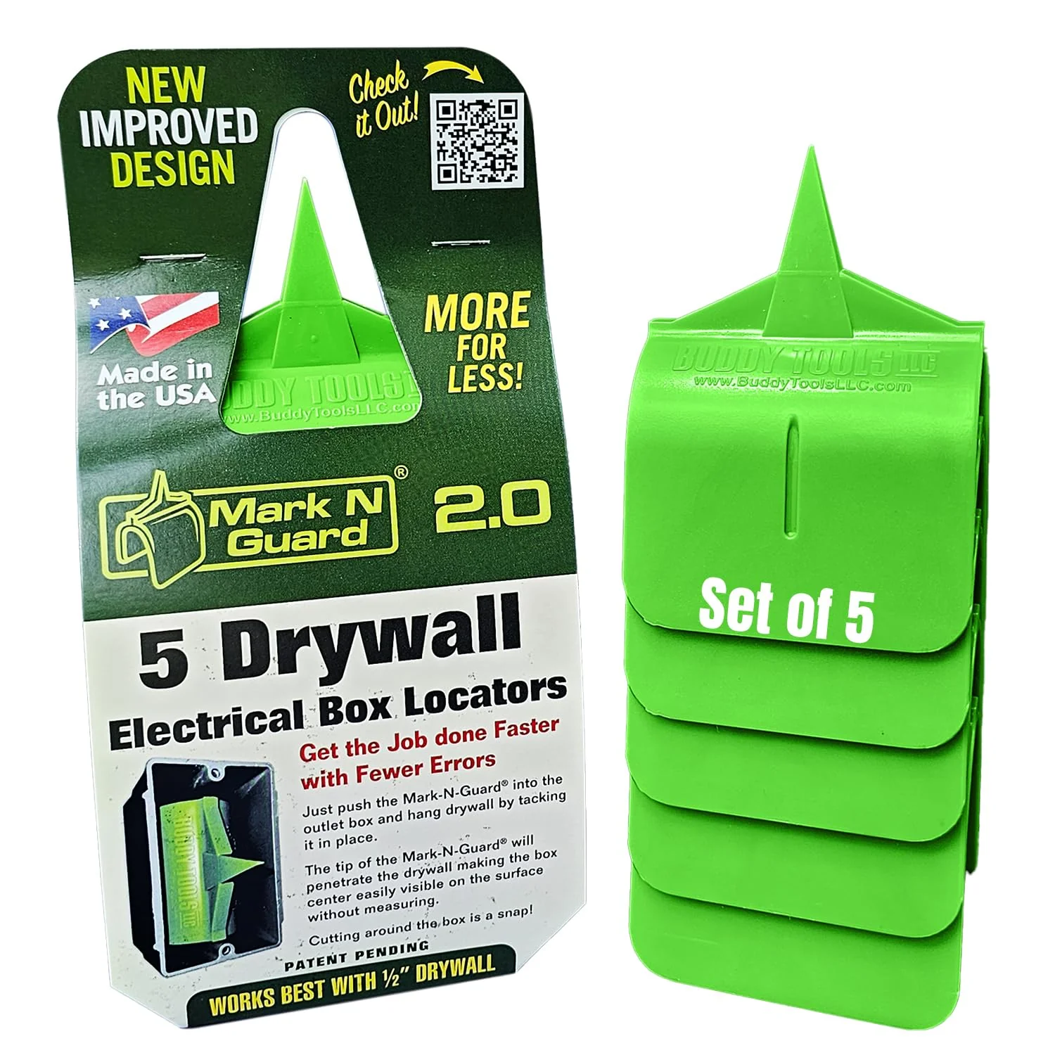 Buddy Tools Mark N Guard, Set of 5 - Drywall Outlet Marker