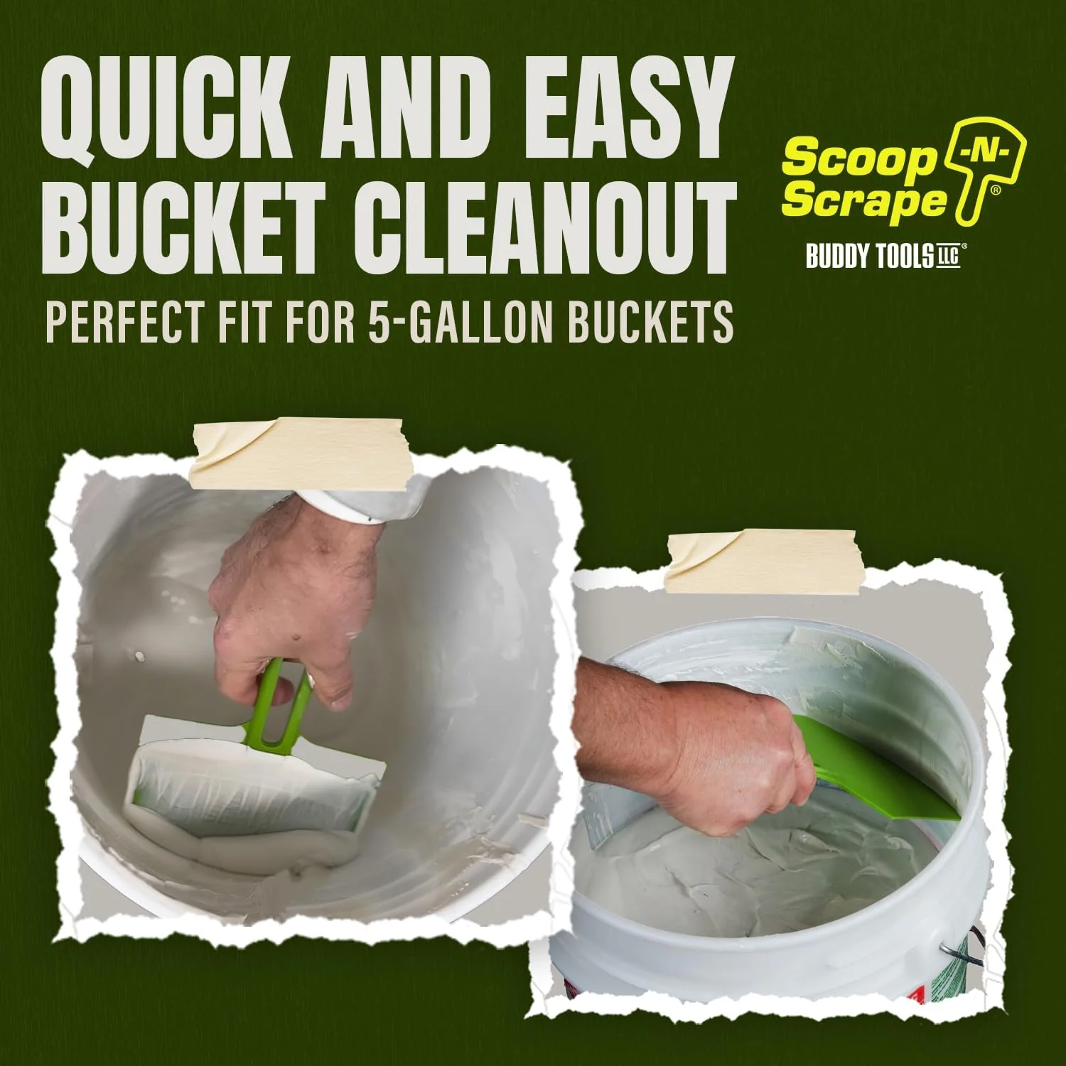 Buddy Tools Scoop-N-Scrape Drywall Bucket Scoop - Image 7