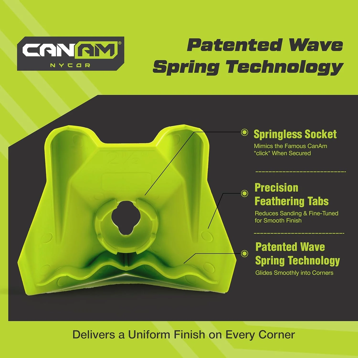 CanAm Tools NyCor Drywall Corner 2.5" Finisher / Flusher - Image 3