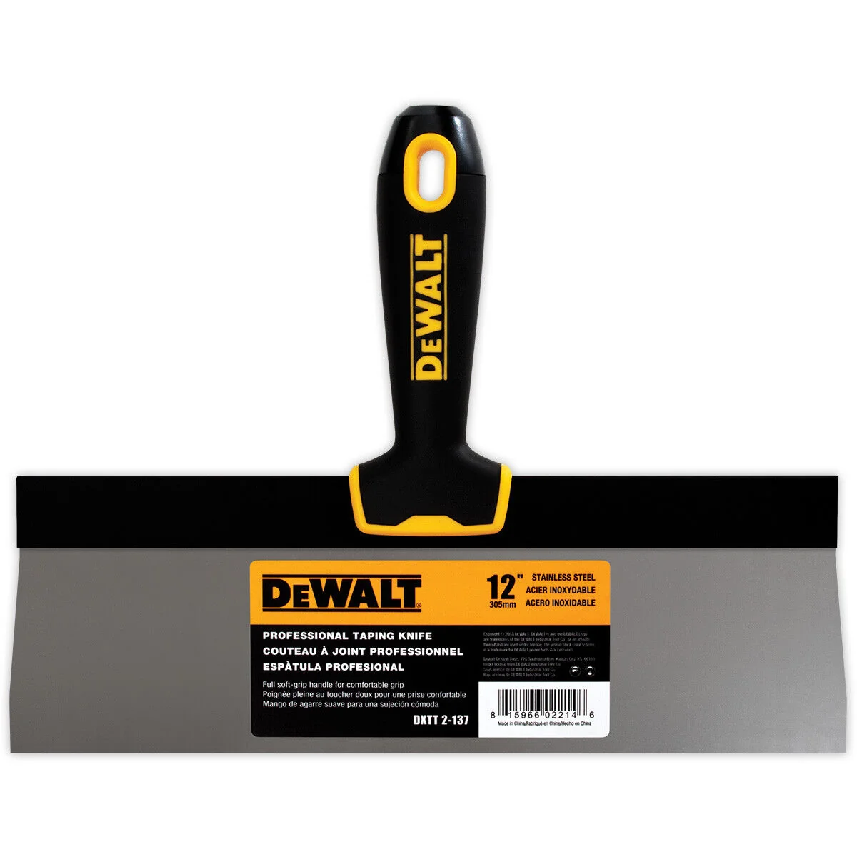 Dewalt Stainless Steel Taping Knife Full Set with Soft Grip Handle - Image 4