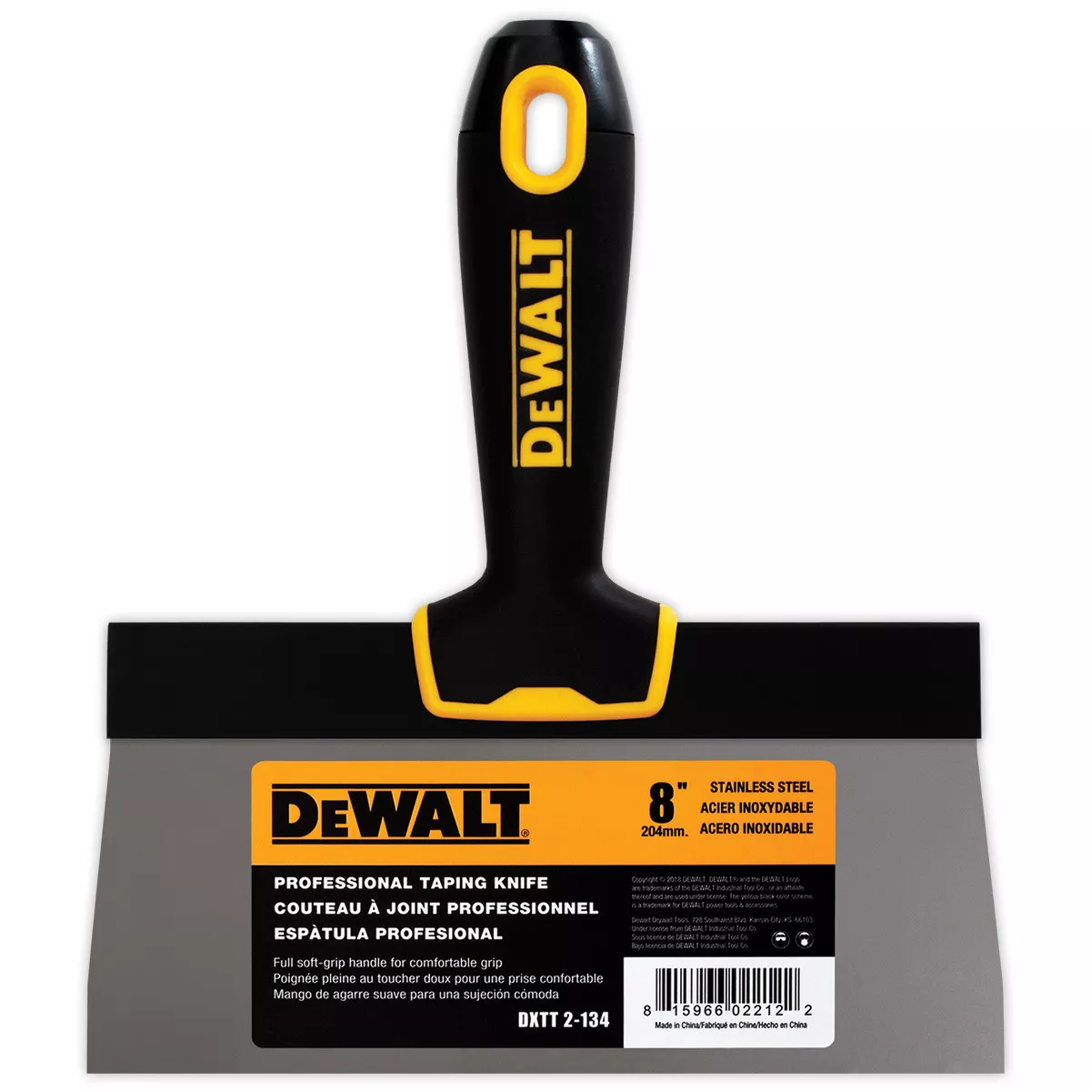 Dewalt Stainless Steel Taping Knife with Soft Grip Handle - Image 3