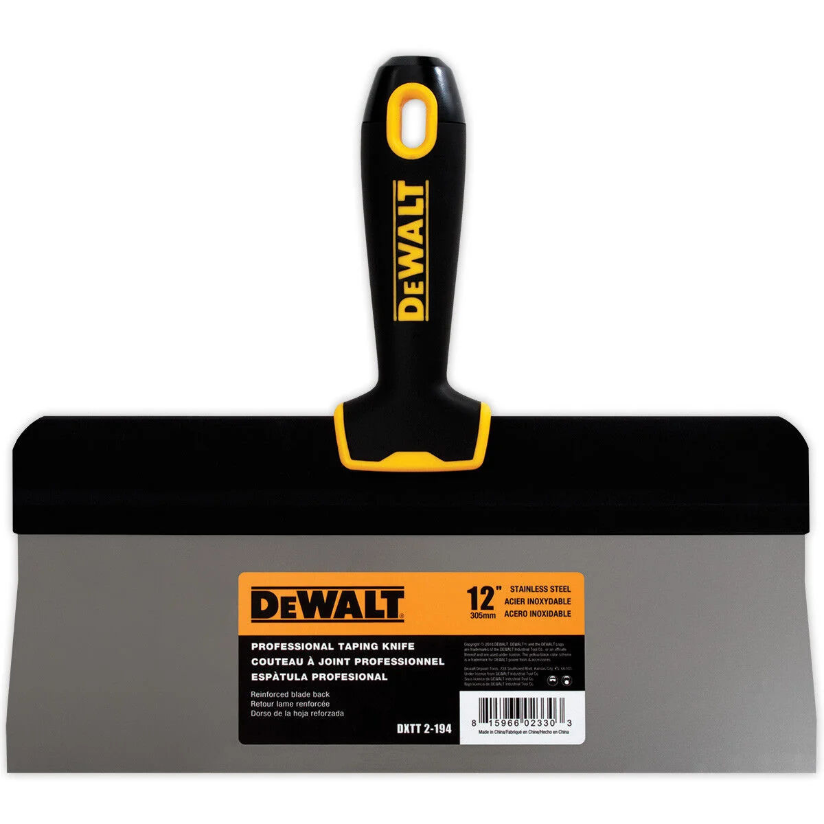 Dewalt Taping Knife Set Stainless Steel with Soft Grip & Big Back - Image 3