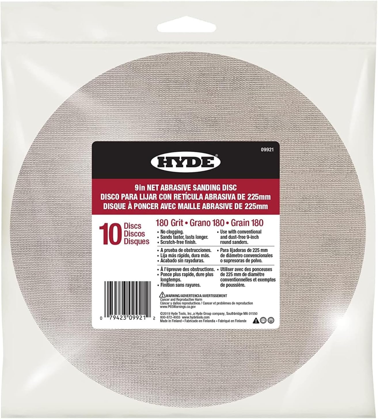 Hyde 9-Inch Radial Sanding Discs 10-Pack - Image 5