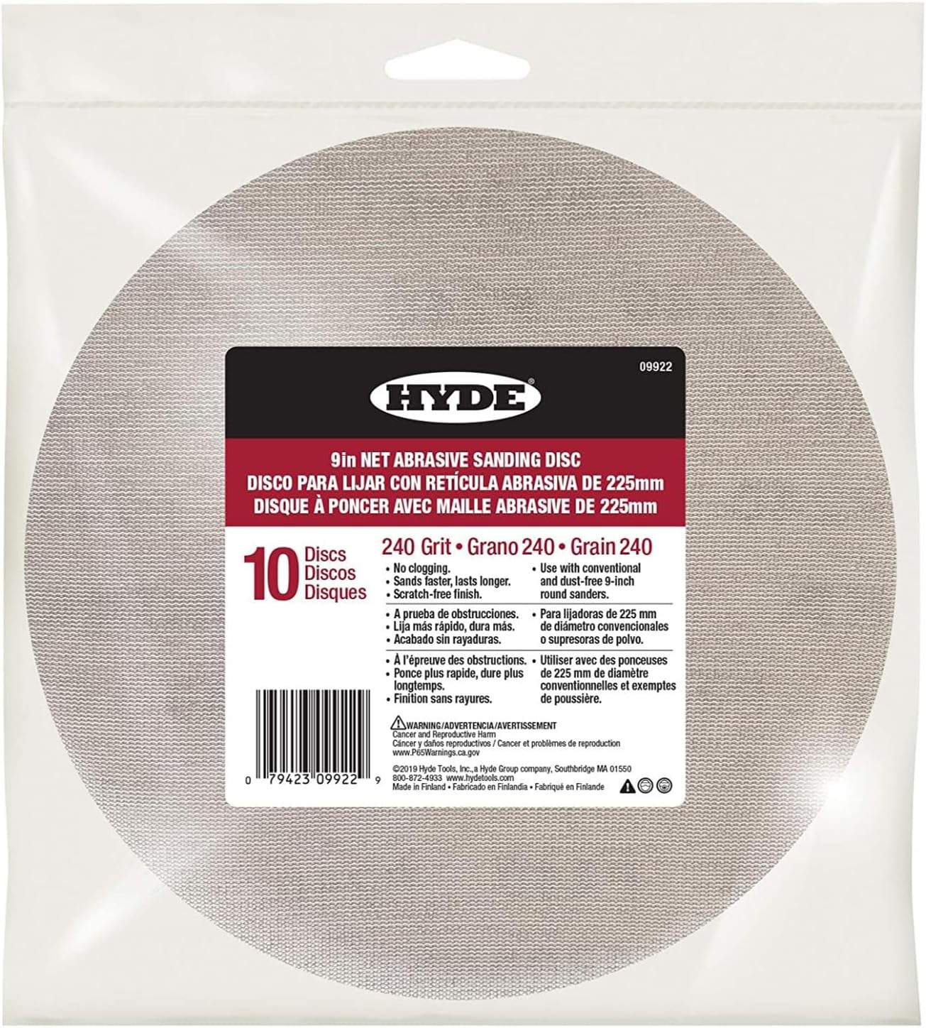 Hyde 9-Inch Radial Sanding Discs 10-Pack - Image 6