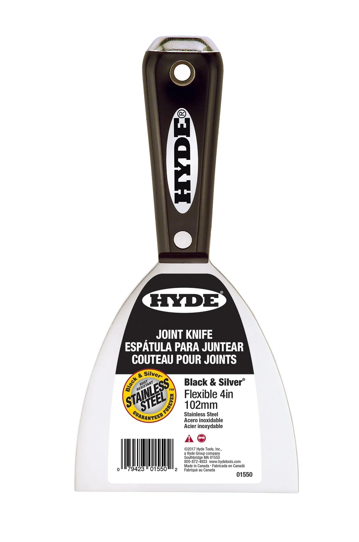HYDE Flexible Black & Silver Stainless Hammer Head Joint Knife - Image 3