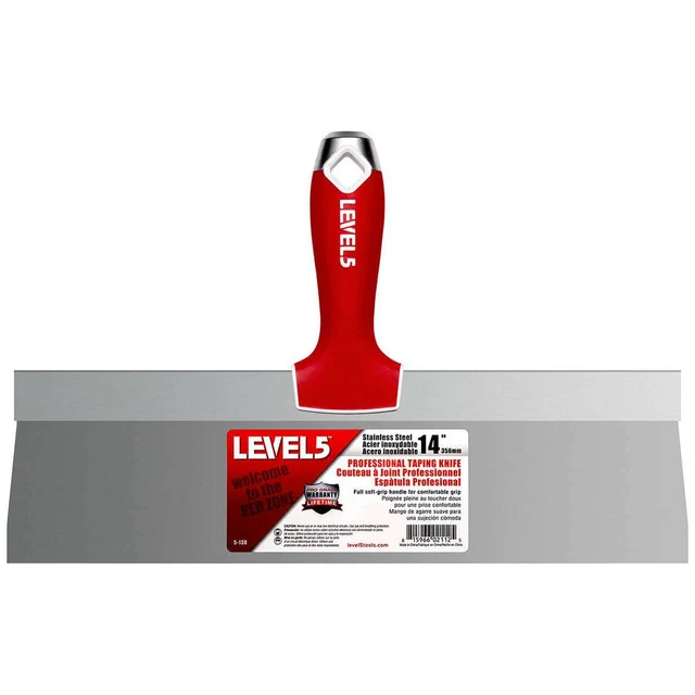 Level5 Stainless Steel Taping Knife with Soft Grip Handle