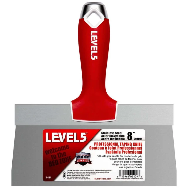 Level5 Stainless Steel Taping Knife with Soft Grip Handle - Image 2