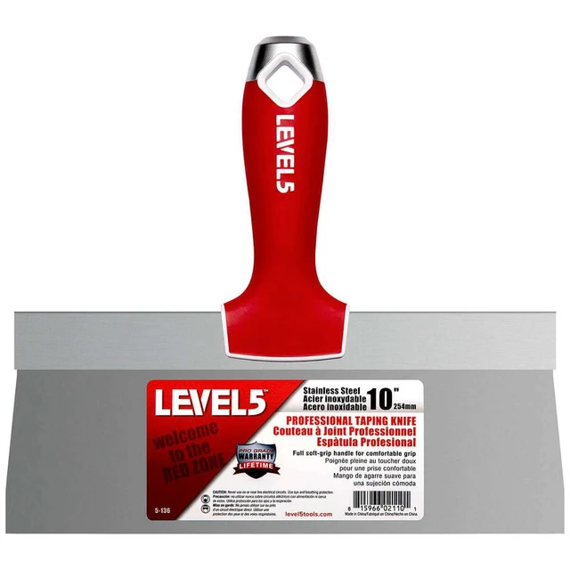 Level5 Stainless Steel Taping Knife with Soft Grip Handle - Image 3