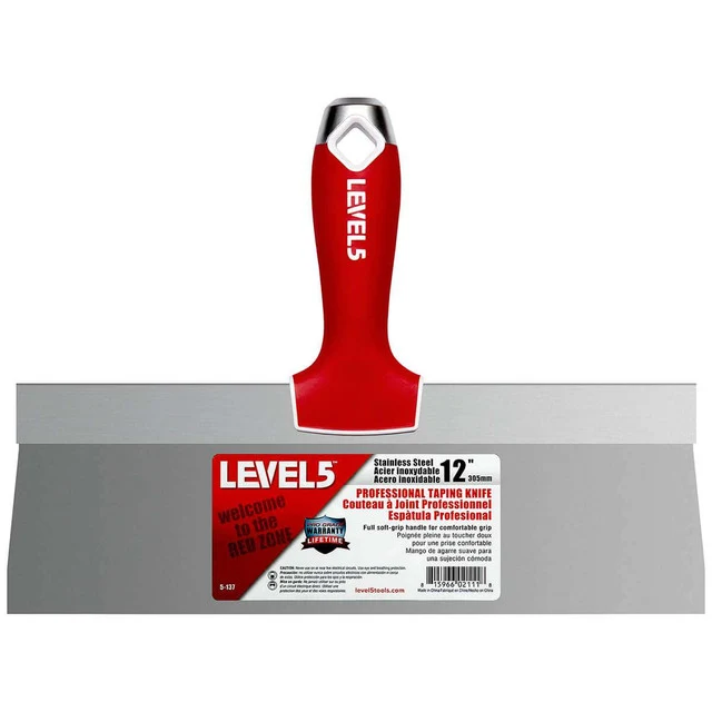 Level5 Stainless Steel Taping Knife with Soft Grip Handle - Image 4