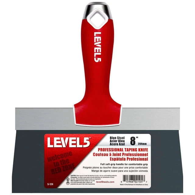 Level 5 Blue Steel Taping Knife with Soft Grip Handle - Image 5