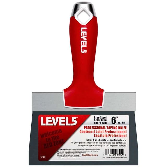 Level 5 Blue Steel Taping Knife with Soft Grip Handle - Image 6