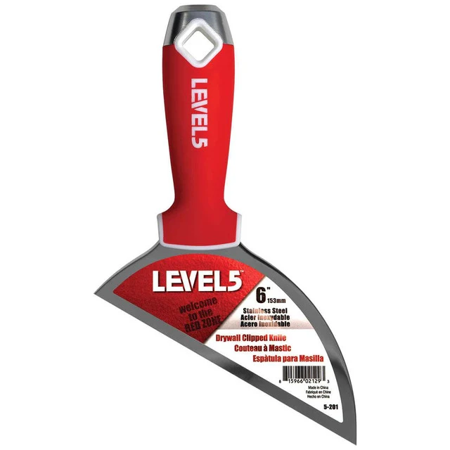 Level5 6" Clipped Knife with Soft Grip Handle