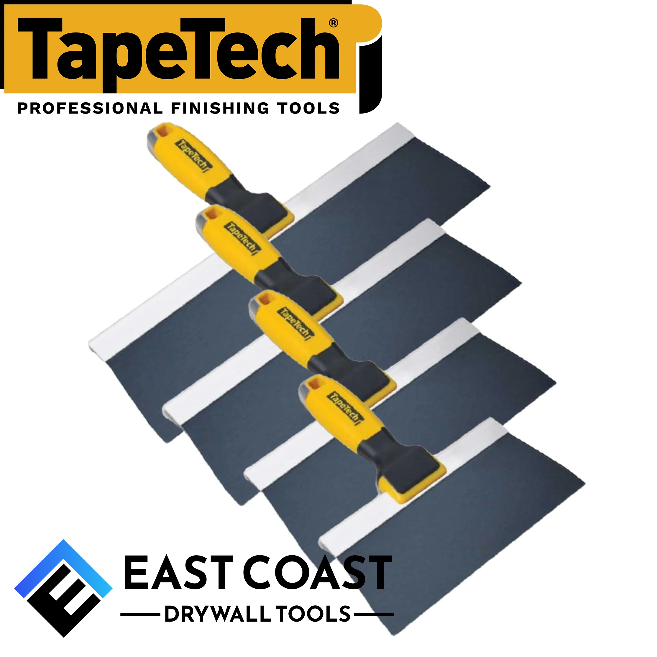Premium Blue Steel Tapetech Drywall Taping Knife Set - Image 6