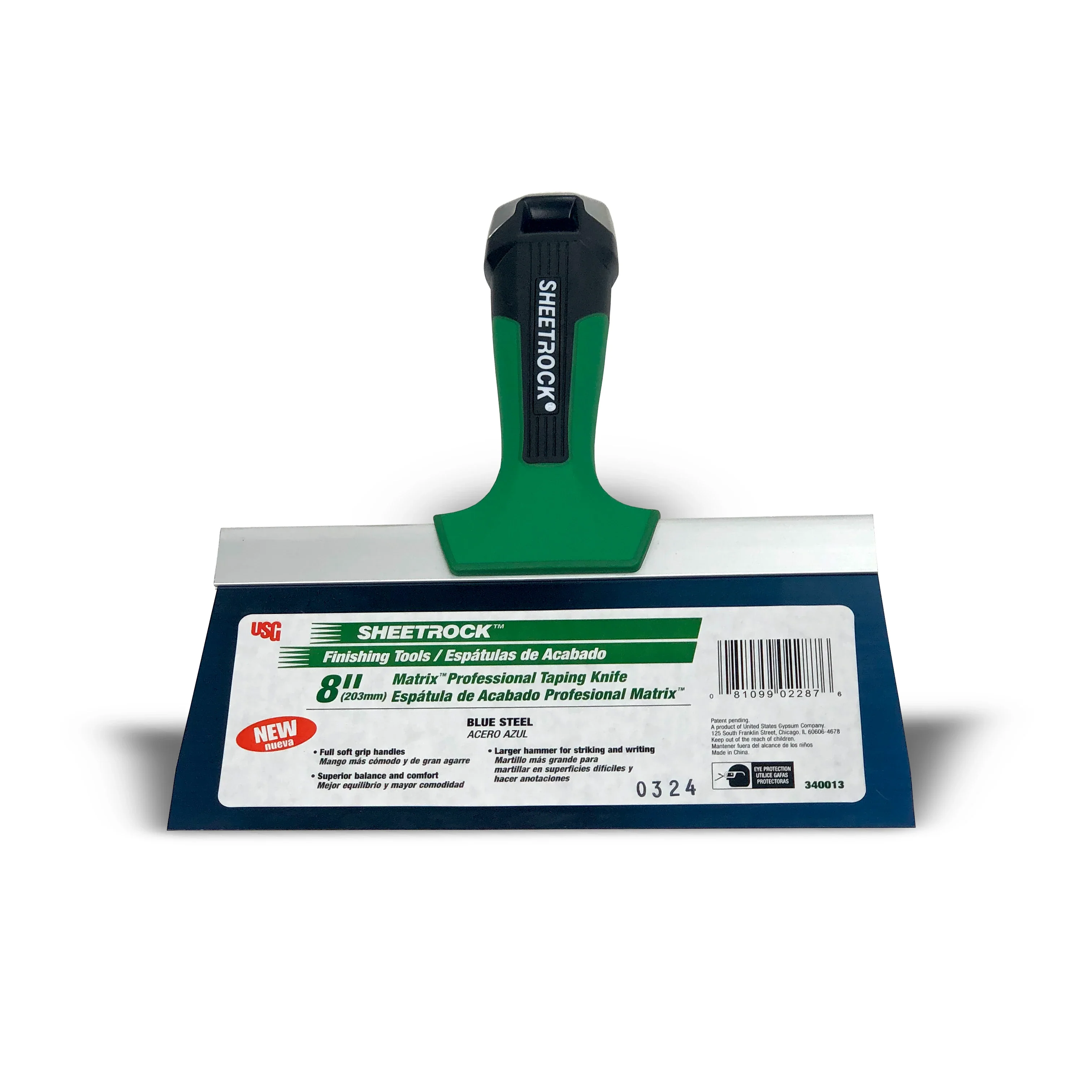 Sheetrock Matrix Blue Carbon Steel Taping Knife Pro-Series